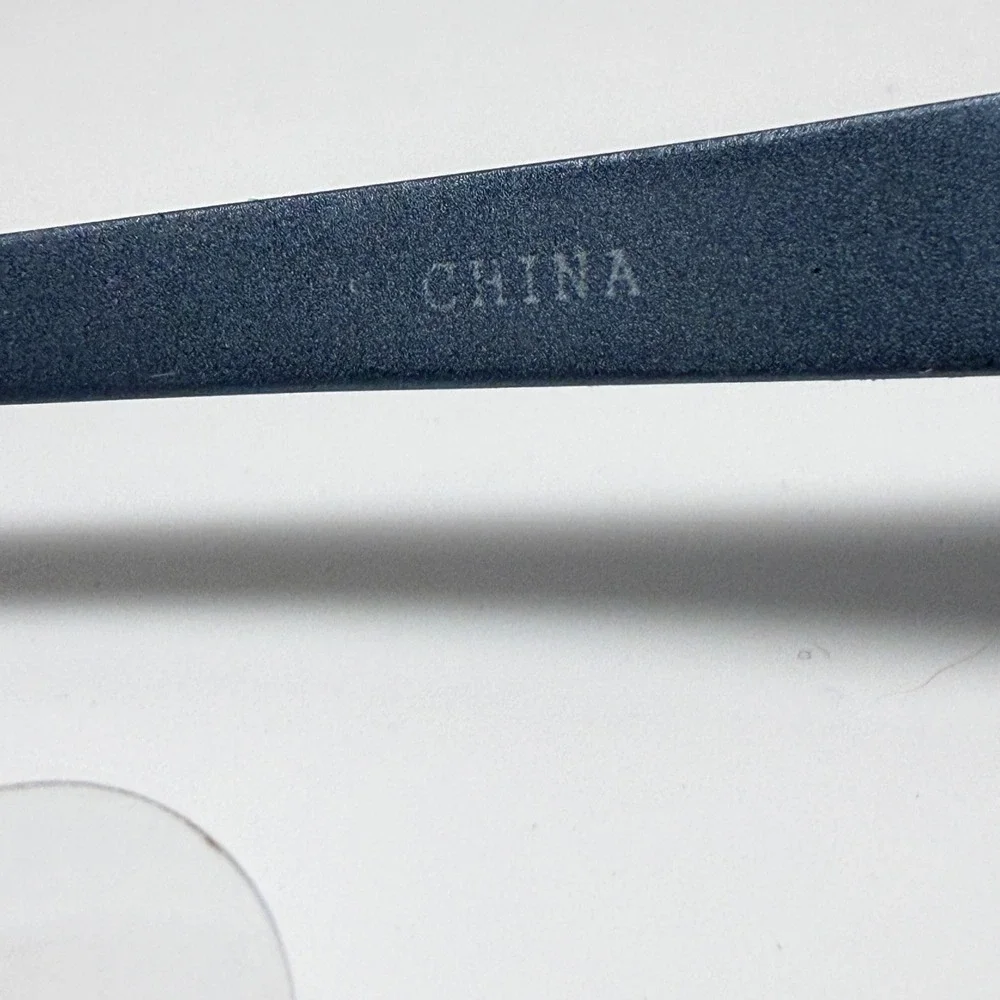 Unbranded Blue Metallic Rectangular Eyeglass Frames with Clear‎ Lenses